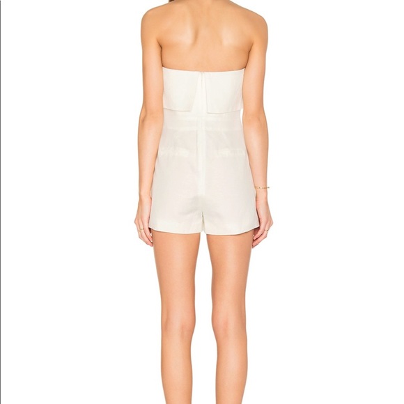 Dolce Vita Nelson Linen Romper Optic White - Picture 5 of 5